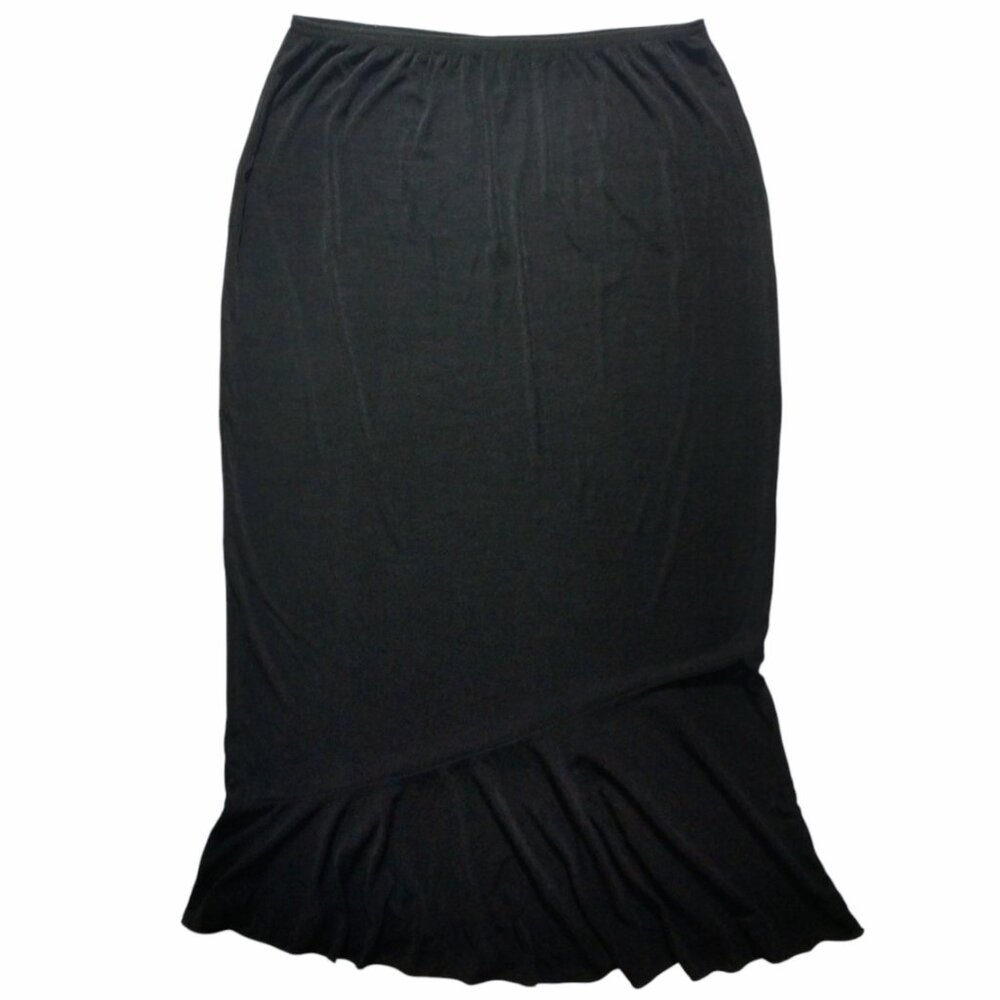 Jaclyn Smith Classic Women's Black Nylon Skirt L Large